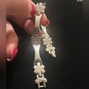 Elegant Silver Flower Bracelet